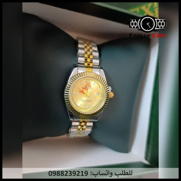 ساعة رولكس مينا ذهبي