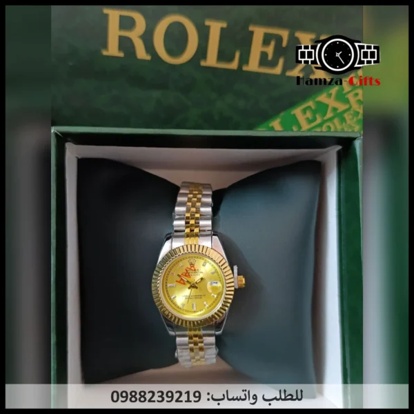 ساعة رولكس مينا ذهبي