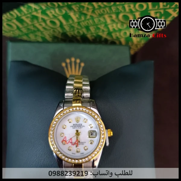 ساعة رولكس مينا أبيض