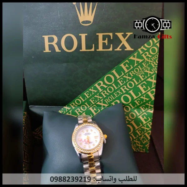 ساعة رولكس مينا أبيض