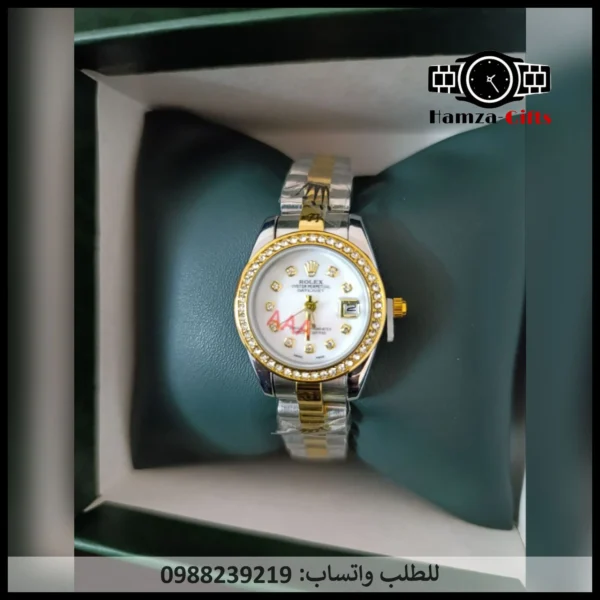 ساعة رولكس مينا أبيض