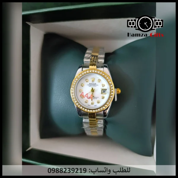 ساعة رولكس مينا أبيض