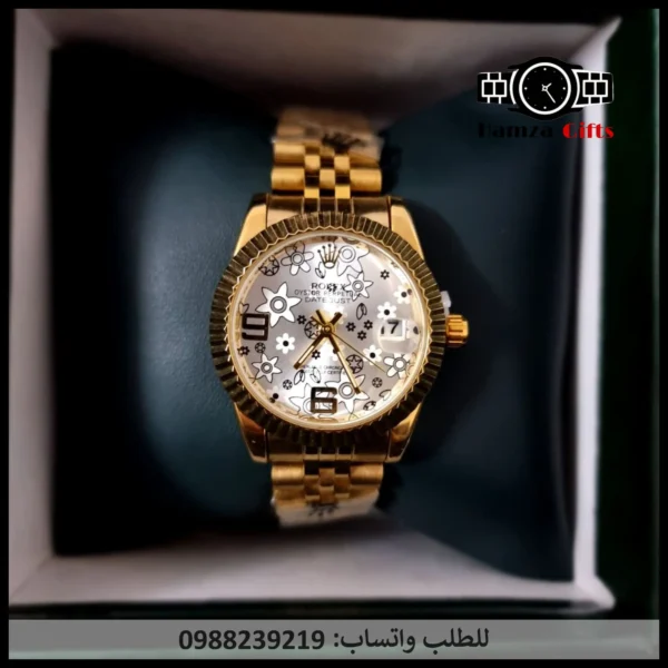ساعه رولكس ذهبيه نسائيه