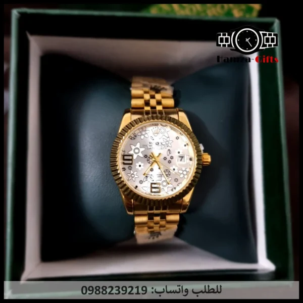 ساعه رولكس ذهبيه نسائيه