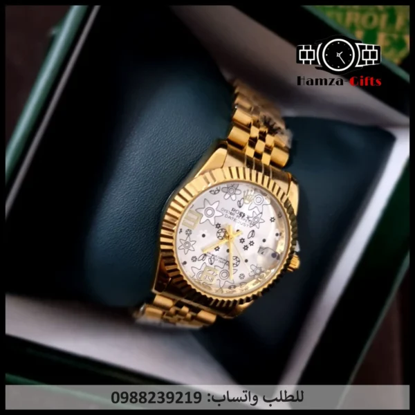 ساعه رولكس ذهبيه نسائيه