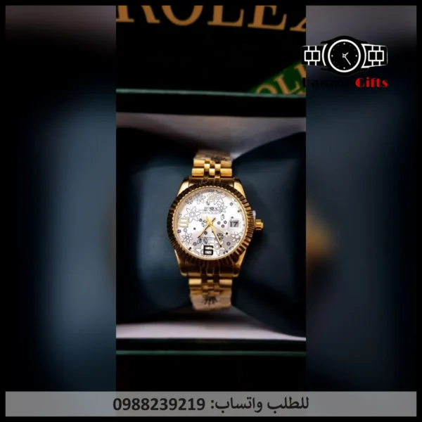 ساعه رولكس ذهبيه نسائيه