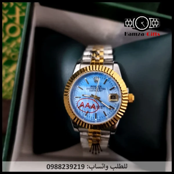 ساعة رولكس نسائي أزرق