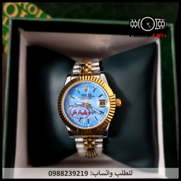 ساعة رولكس نسائي أزرق