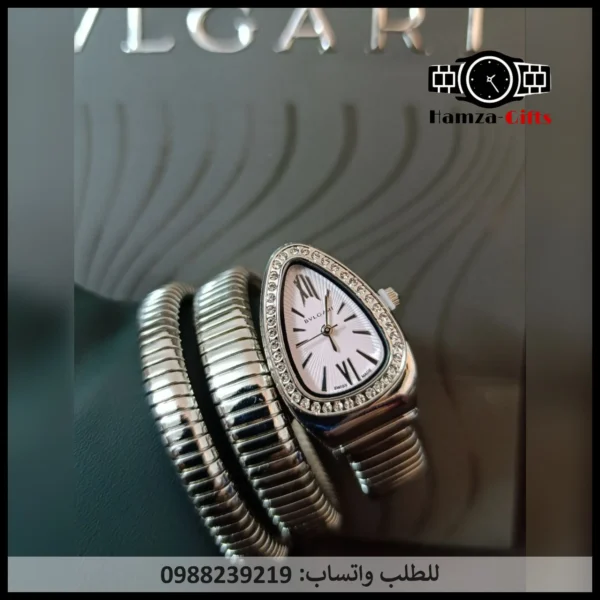 ساعة بولغاري فضي