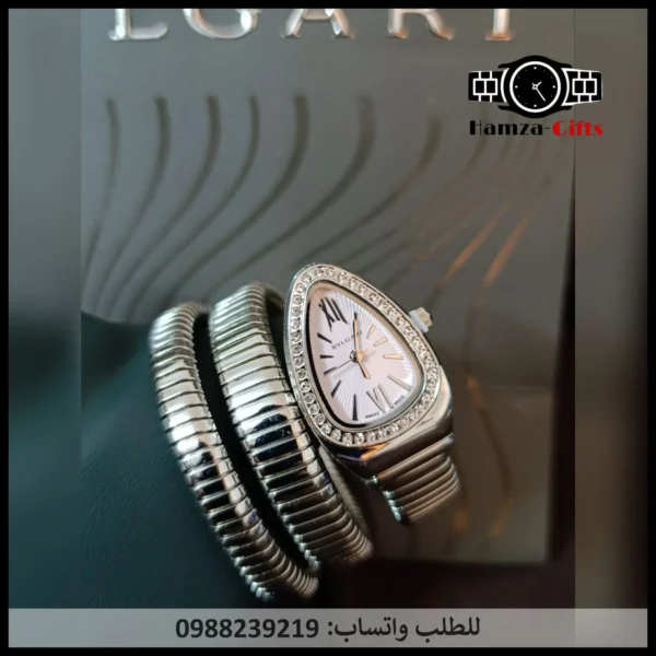 ساعة بولغاري فضي