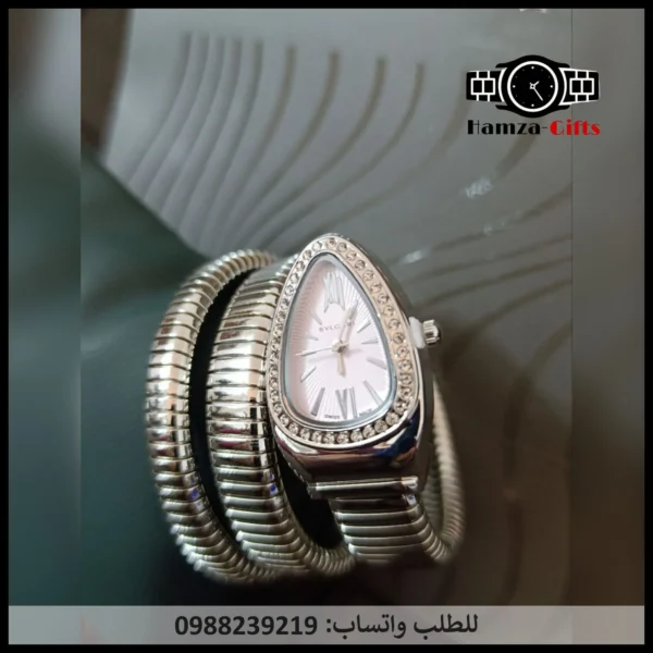 ساعة بولغاري فضي