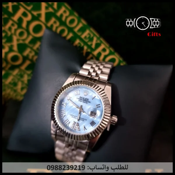 ساعة رولكس نسائي فضية