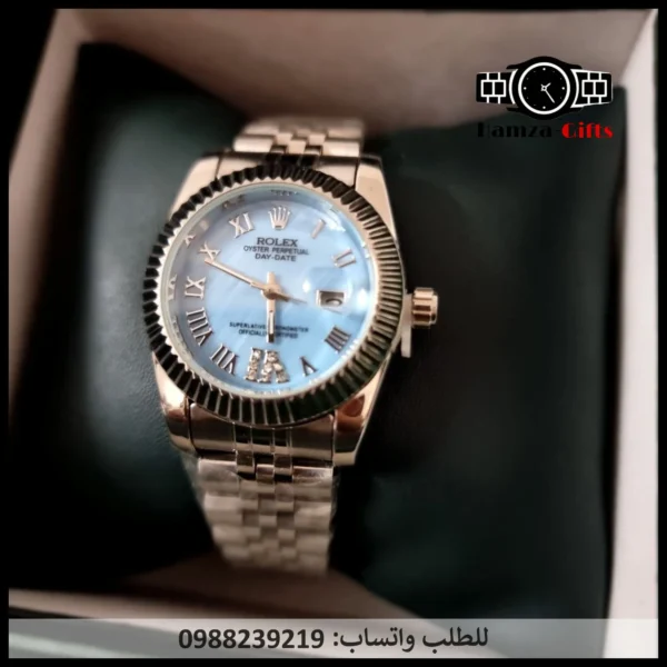 ساعة رولكس نسائي فضية