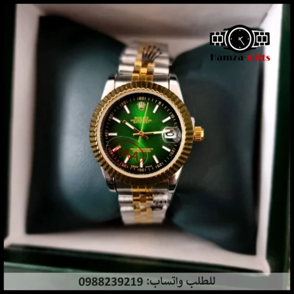 ساعة رولكس نسائي اخضر