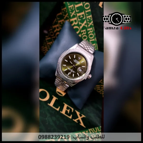 ساعة رولكس رجالي أخضر