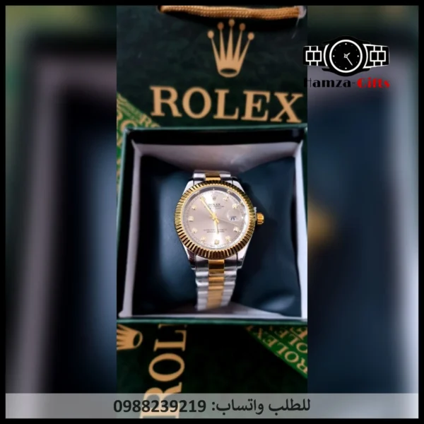 ساعة رولكس رجالي رمادية