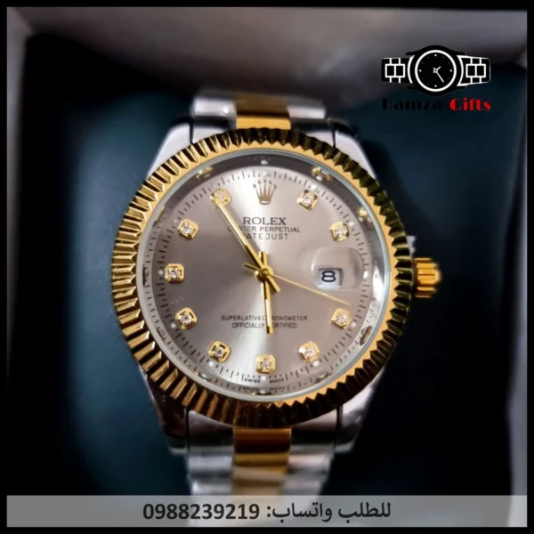 ساعة رولكس رجالي رمادية