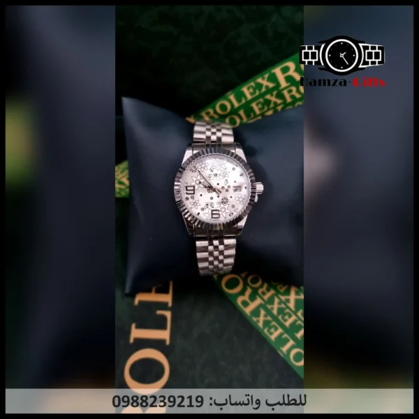 ساعة رولكس نسائي فضي