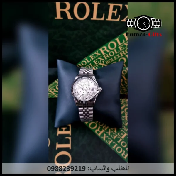 ساعة رولكس نسائي فضي