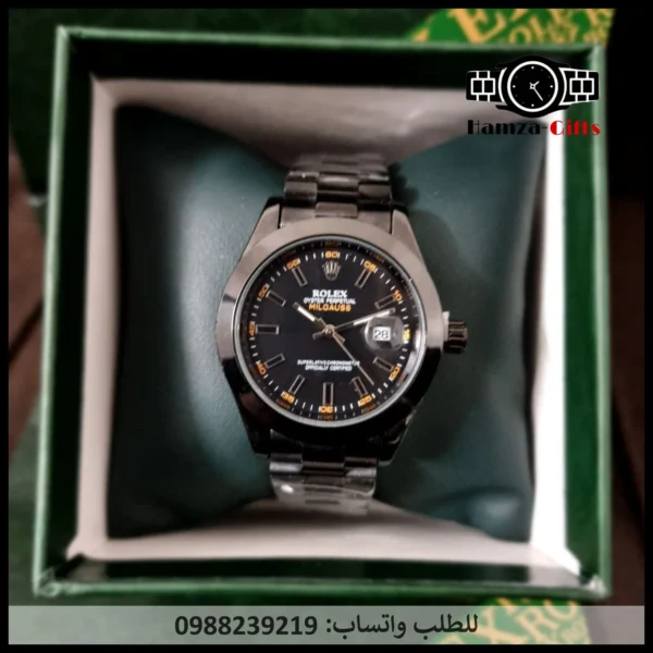 ساعة رولكس ميلغوس اسود