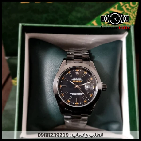 ساعة رولكس ميلغوس اسود